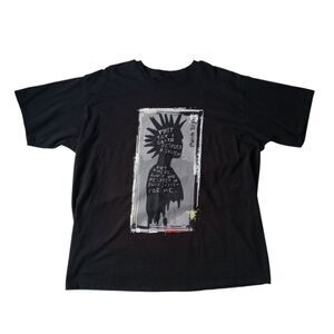 Punk Why Respect The System Anarchy Style Black Graphic Print Unisex T-Shirt 2XL